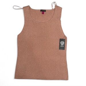 Vince Camuto Pink Sleeveless Fitted Tank Top